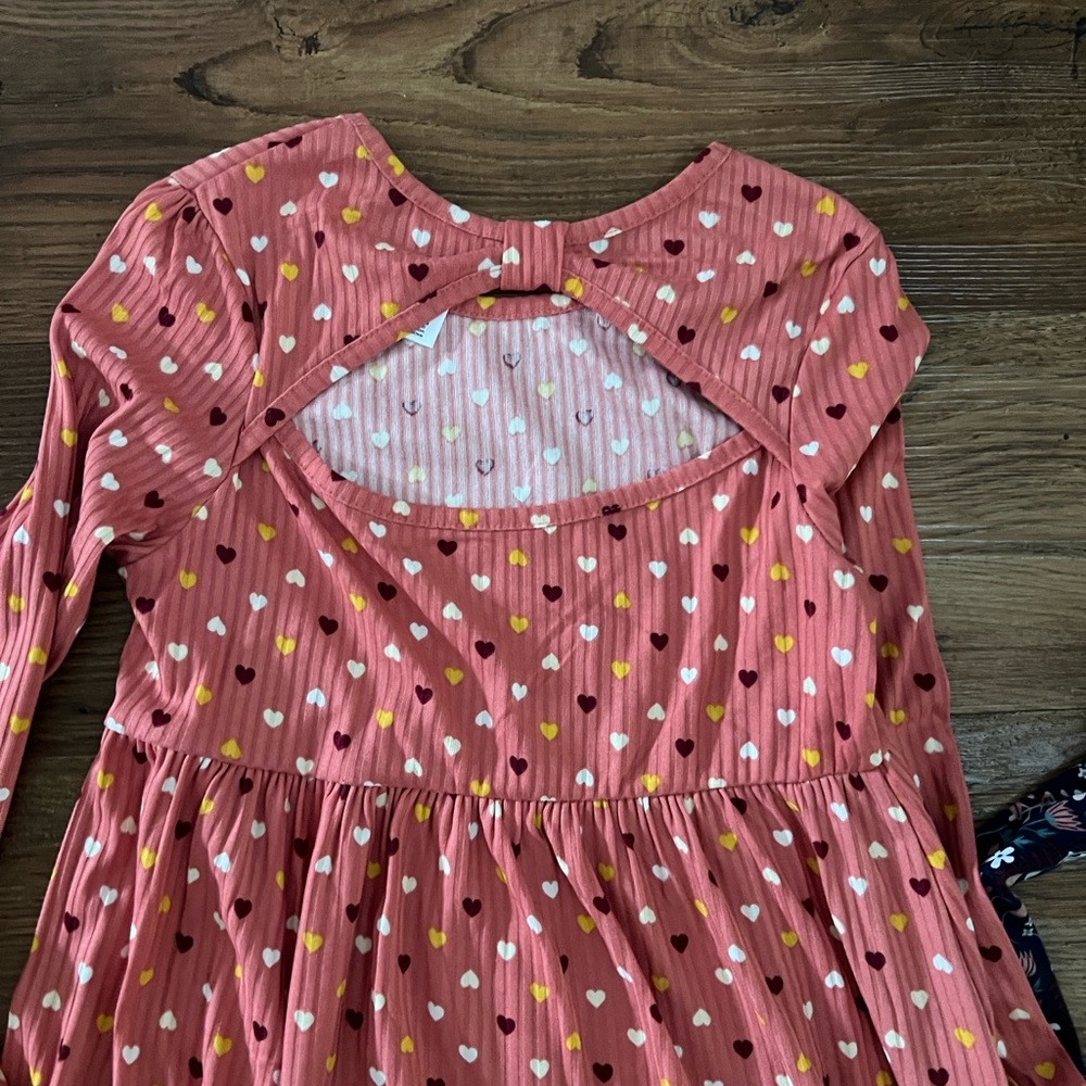 Pink Heart Pattern Dress